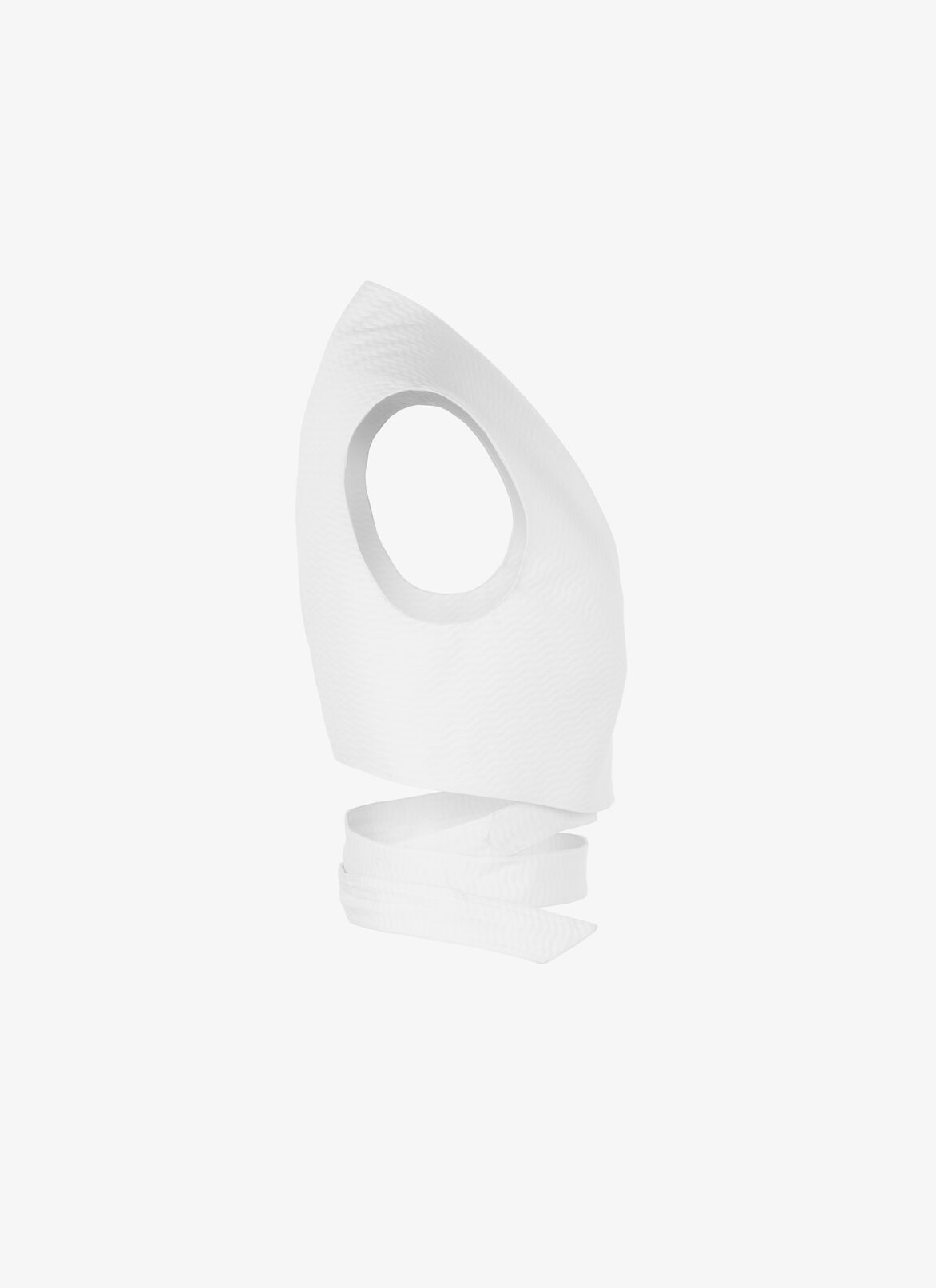 Wrap-Effect Belted Cotton Top ALAÏA WHITE WRAP-EFFECT BELTED COTTON TOP